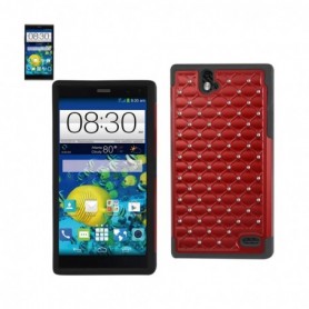 ZTE GRAND X MAX DIAMOND CASES-BLACK RED