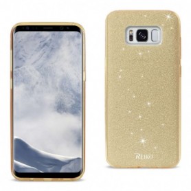 SAMSUNG GALAXY S8 EDGE/ S8 PLUS SHINE GLITTER SHIMMER LEOPARD HYBRID CASE IN GOLD