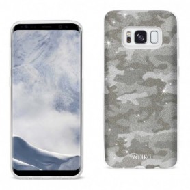 SAMSUNG GALAXY S8/ SM SHINE GLITTER SHIMMER CAMOUFLAGE HYBRID CASE IN BROWN
