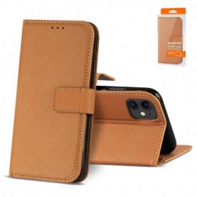 APPLE IPHONE 11 3-In-1 Wallet Case In BROWN