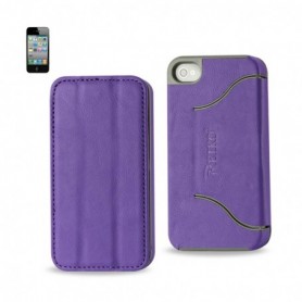 APPLE IPHONE 4/4S FOLIO WALLET CASES-PURPLE