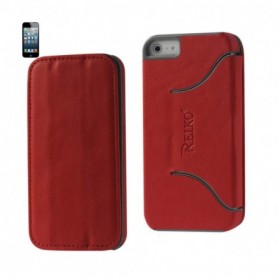 APPLE IPHONE 5/5S/SE FOLIO WALLET CASES-RED