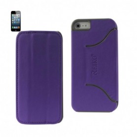 APPLE IPHONE 5/5S/SE FOLIO WALLET CASES-PURPLE