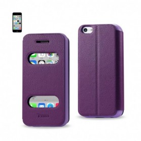 APPLE IPHONE 5C FOLIO WALLET CASES-PURPLE
