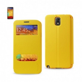 SAMSUNG GALAXY NOTE 3 FOLIO WALLET CASES-YELLOW
