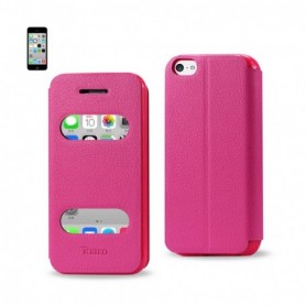 APPLE IPHONE 5C FOLIO WALLET CASES-HOT PINK