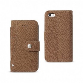 APPLE IPHONE 5/5S/SE FOLIO WALLET CASES-BROWN