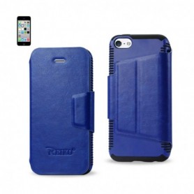 APPLE IPHONE 5/5S/SE FOLIO WALLET CASES-BLACK NAVY