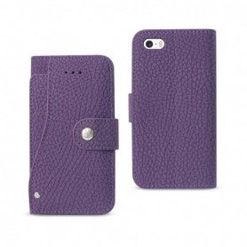 APPLE IPHONE 5/5S/SE FOLIO WALLET CASES-PURPLE