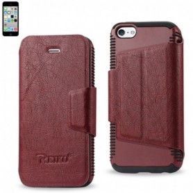 APPLE IPHONE 5/5S/SE FOLIO WALLET CASES-BLACK RED