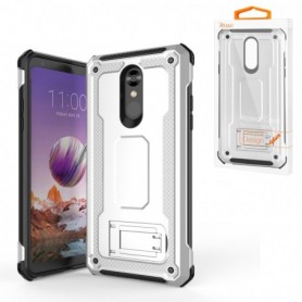LG STYLO 4 Case With Kickstand In Silver