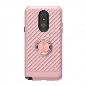 LG STYLO 5 Case with Ring Holder In Rose Gold