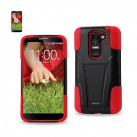 LG G2 MINI KICKSTAND CASES-RED BLACK