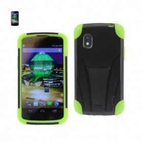 LG NEXUS 4 KICKSTAND CASES-BLACK GREEN