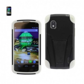 LG NEXUS 4 KICKSTAND CASES-BLACK WHITE