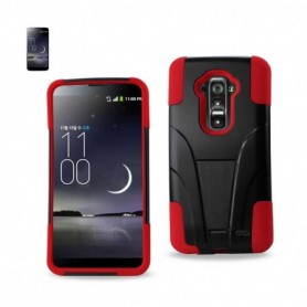LG G FLEX KICKSTAND CASES-RED BLACK