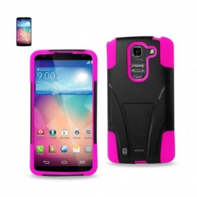 LG G PRO 2 KICKSTAND CASES-HOT PINK BLACK