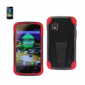 LG NEXUS 4 KICKSTAND CASES-BLACK RED