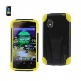 LG NEXUS 4 KICKSTAND CASES-BLACK YELLOW