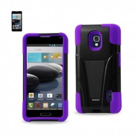 LG OPTIMUS F6 KICKSTAND CASES-PURPLE BLACK