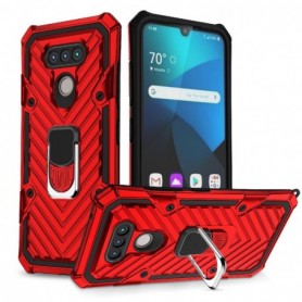 Kickstand Anti-Shock And Anti Falling Case for LG HARMONY 4 In Red