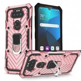 Kickstand Anti-Shock And Anti Falling Case for LG ARISTO 5 In Rose Gold