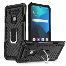 Kickstand Anti-Shock And Anti Falling Case for LG HARMONY 4 In Black