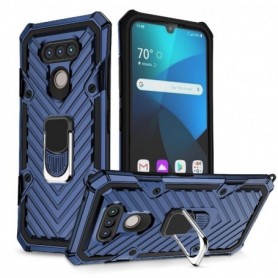 Kickstand Anti-Shock And Anti Falling Case for LG HARMONY 4 In Blue