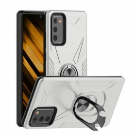 Samsung Galaxy Note 20 Case with Ring Holder In Siliver