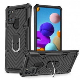 Kickstand Anti-Shock And Anti Falling Case for SAMSUNG GALAXY A21S In Black