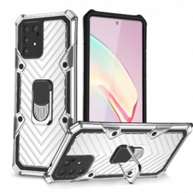 Kickstand Anti-Shock And Anti Falling Case for SAMSUNG GALAXY A91 In Silver