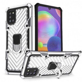 Kickstand Anti-Shock And Anti Falling Case for SAMSUNG GALAXY A31 In Silver