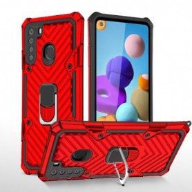 Kickstand Anti-Shock And Anti Falling Case for SAMSUNG GALAXY A21 In Red
