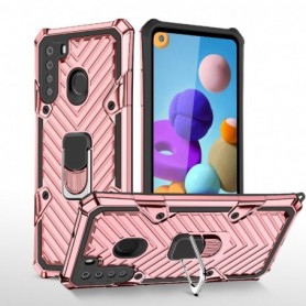 Kickstand Anti-Shock And Anti Falling Case for SAMSUNG GALAXY A21 In Rose Gold