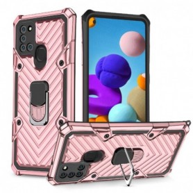 Kickstand Anti-Shock And Anti Falling Case for SAMSUNG GALAXY A21S In Rose Gold