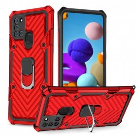 Kickstand Anti-Shock And Anti Falling Case for SAMSUNG GALAXY A21S In Red