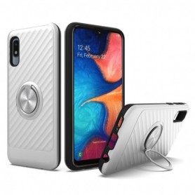 SAMSUNG GALAXY A10E Case with Ring Holder In Silver