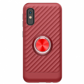 SAMSUNG GALAXY A10E Case with Ring Holder In Dark Red