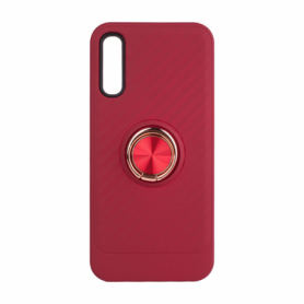 SAMSUNG GALAXY A50 Case with Ring Holder In Dark Red