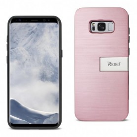 SAMSUNG GALAXY S8/ SM SLIM ARMOR HYBRID CASE WITH CARD HOLDER AND KICKSTAND IN ROSE GOLD