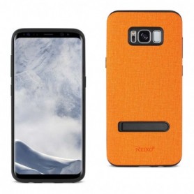 SAMSUNG GALAXY S8 EDGE/ S8 PLUS DENIM TEXTURE TPU PROTECTOR COVER IN ORANGE
