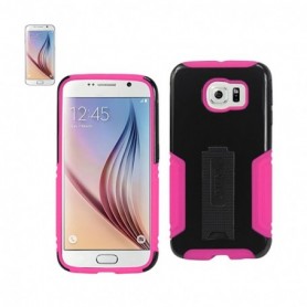SAMSUNG GALAXY S6 KICKSTAND CASES-HOT PINK BLACK