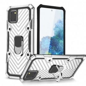 Kickstand Anti-Shock And Anti Falling Case for SAMSUNG GALAXY A81 In Silver