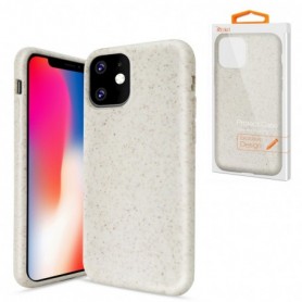 ReikoAPPLE IPHONE 11 Wheat Bran Material Silicone Phone Case In White