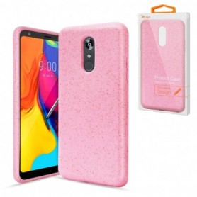 LG STYLO 5 Wheat Bran Material Silicone Phone Case In Pink