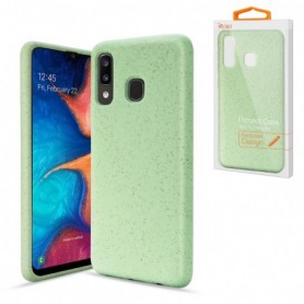 SAMSUNG GALAXY A20 Wheat Bran Material Silicone Phone Case In Green