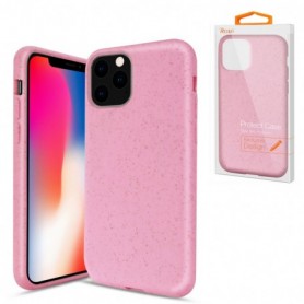 APPLE IPHONE 11 PRO Wheat Bran Material Silicone Phone Case In Pink