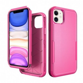 3in1 Hybrid Heavy Duty Defender Rugged Armor Case For APPLE IPHONE 11 In Hot pink