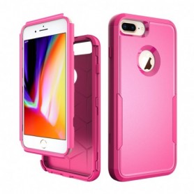 3in1 Hybrid Heavy Duty Defender Rugged Armor Case For APPLE IPHONE 7/8 PLUS  In Hot pink