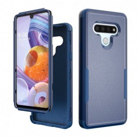3in1 Hybrid Heavy Duty Defender Rugged Armor Case For LG STYLO6 In Blue